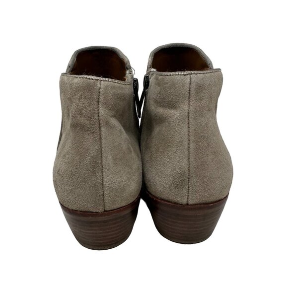 Sam Edelman Petty Ankle Boot Size 8.5 Tan Suede Leather Side Zip Low Heel - Picture 6 of 12